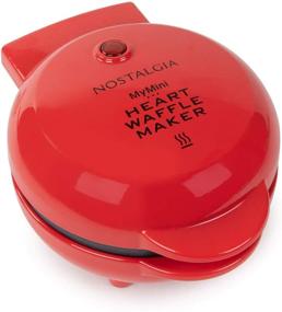 img 3 attached to ❤️ Nostalgia Heart-Shaped Waffle Maker for Personal Hash Browns - Compact Size, Perfect Valentine's Gift