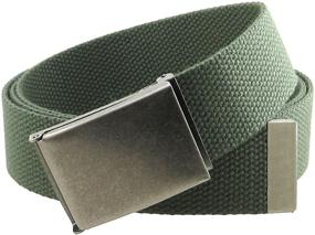 img 2 attached to Canvas Flip Top Antique Silver Charcoal Men's Accessories and Belts