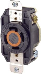 img 1 attached to Leviton 2710 30 Amp Flush Mount Locking Receptacle, Industrial Grade, Grounding, V-0-MAX, Black, 1-Pack