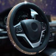 alusbell rhinestones steering diamand universal interior accessories logo