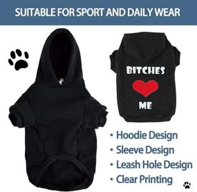 img 1 attached to 🐶 EXPAWLORER Dog Hoodies Fleece Sweater Shirt in Black - Beloved by Bitches