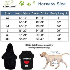 img 3 attached to 🐶 EXPAWLORER Dog Hoodies Fleece Sweater Shirt in Black - Beloved by Bitches