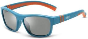 img 4 attached to MARIDA Kids Sunglasses: Soft Unbreakable TPE Frame Shades 🕶️ for Outdoor Fun - Perfect Gift for Kids Aged 4-12