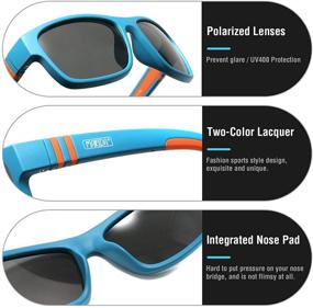 img 2 attached to MARIDA Kids Sunglasses: Soft Unbreakable TPE Frame Shades 🕶️ for Outdoor Fun - Perfect Gift for Kids Aged 4-12