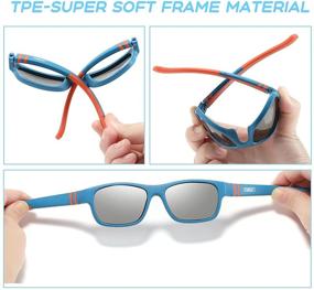 img 3 attached to MARIDA Kids Sunglasses: Soft Unbreakable TPE Frame Shades 🕶️ for Outdoor Fun - Perfect Gift for Kids Aged 4-12