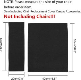 img 3 attached to STAY GENT 5 in 1 Accessories Set: Black Chair Replacement Cover, Side Storage Bags, Hanging Mesh Bag