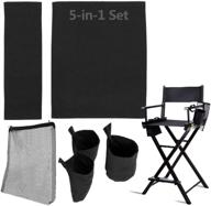 stay gent 5 in 1 accessories set: black chair replacement cover, side storage bags, hanging mesh bag logo