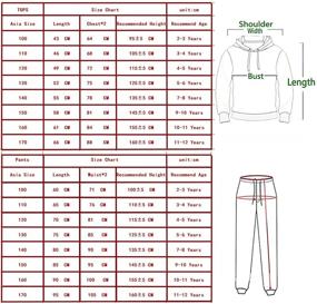 img 1 attached to 2-Piece Boys Hoodies and Girls Sweatshirts Set: Stylish Pullover Tracksuit for Kids