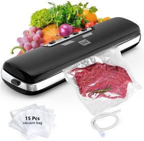 img 4 attached to 🌬️ 15 Sealed Bags & Hose Suction included: BNT Compact Food Saver Vacuum Sealer Machine with Dry Moist Fresh Modes - Perfect for All Your Saving Needs