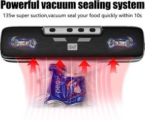 img 3 attached to 🌬️ 15 Sealed Bags & Hose Suction included: BNT Compact Food Saver Vacuum Sealer Machine with Dry Moist Fresh Modes - Perfect for All Your Saving Needs