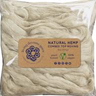 hemp fiber: premium combed top roving for spinning, blending, felting & fiber arts. 100% natural vegan option logo
