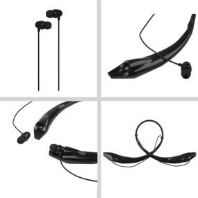 img 2 attached to 🎧 Megadream Wireless Neckband Headphones - Ideal for Running, Gym, Yoga - Black