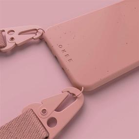 img 2 attached to 📱 OKEE Чехол для iPhone 11 Crossbody: Биоразлагаемый экологический чехол с отстегивающимся ремнем - Стильный розовый, 11