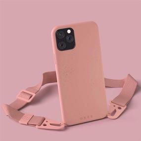 img 3 attached to 📱 OKEE Чехол для iPhone 11 Crossbody: Биоразлагаемый экологический чехол с отстегивающимся ремнем - Стильный розовый, 11