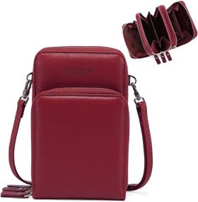 img 4 attached to 👜 Stylish Small Crossbody Phone Wallet for Women: Ideal Handbags & Wallets Combo