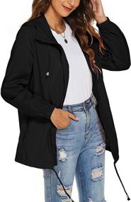 img 3 attached to Lightweight Coats Windbreaker Jacket Hoodie Women's Clothing in Coats, Jackets & Vests