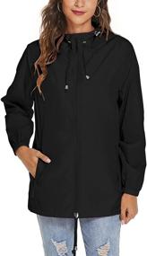 img 1 attached to Lightweight Coats Windbreaker Jacket Hoodie Women's Clothing in Coats, Jackets & Vests