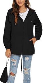 img 2 attached to Lightweight Coats Windbreaker Jacket Hoodie Women's Clothing in Coats, Jackets & Vests