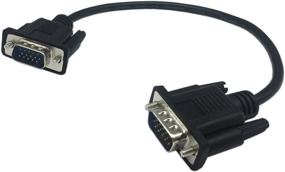 img 3 attached to 🔌 CERRXIAN 1ft VGA SVGA 15 Pin HD15 Male to Male Adapter Video Monitor Cable - Ideal for PC, Laptop, TV, and Projector Connectivity