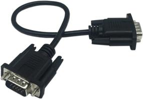 img 1 attached to 🔌 CERRXIAN 1ft VGA SVGA 15 Pin HD15 Male to Male Adapter Video Monitor Cable - Ideal for PC, Laptop, TV, and Projector Connectivity