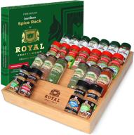 🎍 bamboo spice drawer organizer for kitchen - luxury spice rack for deep drawers (17"x13.5") logo