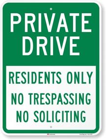 img 4 attached to Private Drive No Trespassing No Soliciting Sign