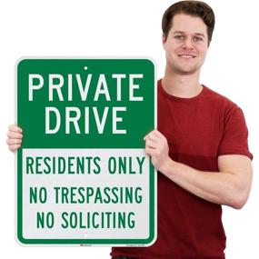 img 3 attached to Private Drive No Trespassing No Soliciting Sign