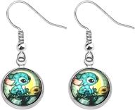 🐢 aktap turtle dangle earrings for movie series cosplay jewelry - enhanced seo logo