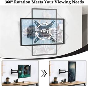 img 2 attached to 📺 Full Motion TV Wall Mount Bracket for 13-42 Inch LED LCD OLED Flat Curved Screens, Swivel Tilt Extension Rotation TV Mount Monitor, Max VESA 200x200mm, Up to 44lbs - ERGO-INNOVATE