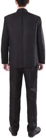 img 1 attached to 🏻 Modern Chinese Tunic Suits: Sleek Black Mandarin Collar Formal Suit with Japanese School Uniform Influence - Slim Fit, Front Button, Perfect Groom Dress