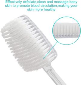 img 3 attached to 🧼 Mczxon Exfoliating Bath Body Back Shower Brush with Curved Long Handle - Enhance Blood Circulation and Skin Health | Women Men Shower Body Brush Wet or Dry Brushing - Transparent Handle