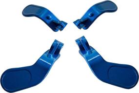 img 1 attached to 🎮 Enhance Your Gaming Experience with 4PCS Blue Metal Paddles Hair Trigger Locks Buttons Replacement for Xbox One Elite Controller - Elite Series 2 Controller Compatible