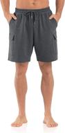 🩳 agnes urban men's 6" cargo shorts: comfortable lounge elastic waist shorts for gym & casual wear with pockets logo