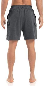 img 2 attached to 🩳 Agnes Urban Men's 6" Cargo Shorts: Comfortable Lounge Elastic Waist Shorts for Gym & Casual Wear with Pockets