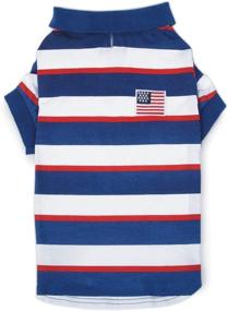 img 4 attached to Zack & Zoey SPF40 Patriotic Pooch Polo Shirt: Sun Protection and Style for Your Furry Friend