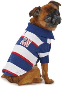 img 3 attached to Zack & Zoey SPF40 Patriotic Pooch Polo Shirt: Sun Protection and Style for Your Furry Friend