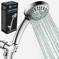 🚿 powerful high pressure handheld shower head set-9 functions with 59'' hose, bracket & teflon tape—revitalize your shower experience even with low water pressure (c-upc) logo