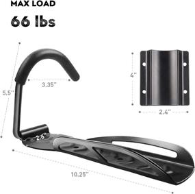 img 3 attached to DLTND Bike Wall Mount Hooks: 2 PCS Bike Hangers with Tire Tray for Indoor Bike Storage - Heavy Duty Vertical Bike Rack with Screws for Mountain Road Bikes, Each Holds up to 66 Lb