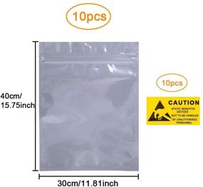 img 3 attached to 📦 Terokota Large Anti Static Bags - 10Pcs, 11.81×15.75in - Shielding ESD Bag for Electronics: Motherboards, GPUs and More!