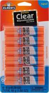 🖍️ elmer's clear glue sticks, washable, 0.28 ounce pack of 6 - ideal for kids, school & scrapbooking supplies, vision board projects logo