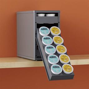 img 3 attached to ☕️ CoffeeStack 40 K-Cup Cabinet Organizer by YouCopia - Gray (One Size)