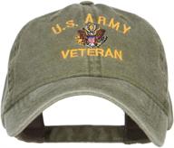 🎩 us army veteran military embroidered washed cap by otto - olive osfm logo