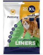 pettiny 20 cat litter box liners: drawstring bags for scratch resistant and efficient litter management logo