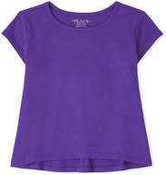 👕 essential comfort: the children's place girls' short sleeve basic layering tee for versatile style logo