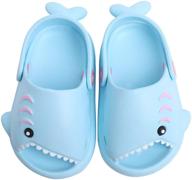 🏻 comfy and playful lightweight sandals: cartoon non slip slippers for boys' shoes logo