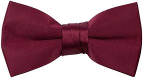 img 4 attached to 👔 Burgundy Boys' Accessories and Bow Ties Set from Spring Notion with Pre Tied Band