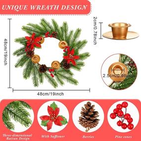 img 2 attached to Pieces Advent Christmas Centerpiece Decoration Seasonal Decor