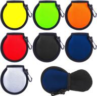 🏌️ skylety 7-piece portable golf ball cleaner pouch - pocket-sized golf ball washer bag with plastic clips, available in 7 vibrant colors logo