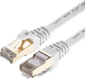 img 1 attached to 🚀 High-Speed Cat 7 Ethernet Cable | 15ft White Cord for Seamless Network Connectivity