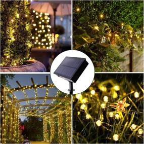 img 2 attached to 🌟 Blingstar Solar Christmas Lights: 200 LED 75ft String Lights with 8 Modes, Waterproof Fairy Lights, Remote Control & Timer for Indoor Outdoor Home Patio Decoration - Warm White Solar Powered Christmas Lights